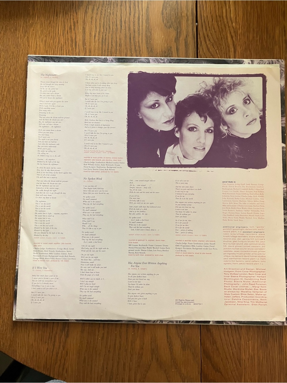 1985 Stevie Nicks “Rock A Little “ Modern Record First Pressing #7904791 Vinyl - Picture 4 of 14